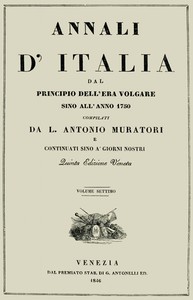 Cover of Annali d'Italia, vol. 7 dal principio dell'era volgare sino all'anno 1750