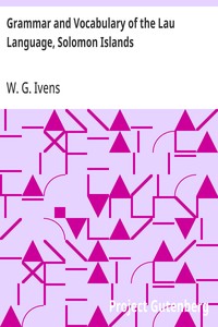 Cover of Grammar and Vocabulary of the Lau Language, Solomon Islands