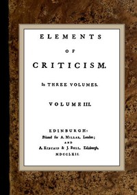 Cover of Elements of Criticism, Volume III.