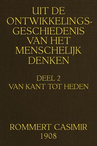 Cover of Uit de ontwikkelingsgeschiedenis van het Menschelijk Denken, Deel 2 van 2