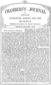 Cover of Chambers's Journal of Popular Literature, Science, and Art, No. 736, February 2, 1878