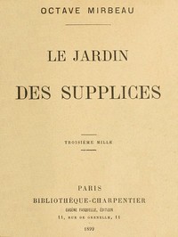 Cover of Le jardin des supplices