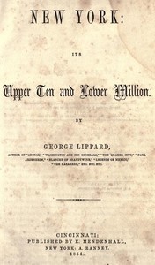 Cover of New York: Its Upper Ten and Lower Million
