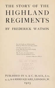 Cover of The Story of the Highland Regiments