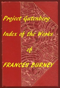 Cover of Index of the Project Gutenberg Works of Madame D'Arblay (Frances Burney)