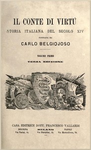 Cover of Il Conte di Virtù vol. 1/2 Storia italiana del secolo XIV