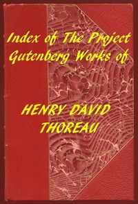 Cover of Index of the Project Gutenberg Works of Henry David Thoreau