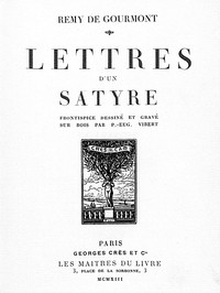 Cover of Lettres d'un satyre