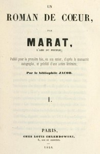 Cover of Les aventures du jeune Comte Potowski, Vol. 1 (of 2) Un roman de coeur par Marat, l'ami du peuple
