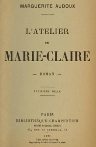 Cover of L'Atelier de Marie-Claire