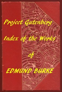 Cover of Index of the Project Gutenberg Works of Edmund Burke