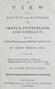 Cover of A View of Society and Manners in France, Switzerland, and Germany, Vol. 2 (of 2) With Anecdotes Relating to Some Eminent Characters