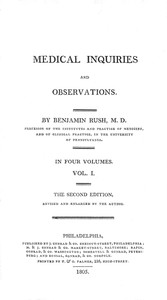 Cover of Medical Inquiries and Observations, Vol. 1 The Second Edition, Revised and Enlarged by the Author