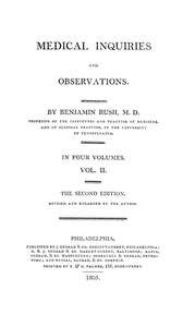Cover of Medical Inquiries and Observations, Vol. 2 The Second Edition, Revised and Enlarged by the Author