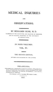 Cover of Medical Inquiries and Observations, Vol. 4 The Second Edition, Revised and Enlarged by the Author