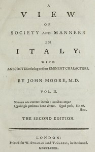 Cover of A View of Society and Manners in Italy, Volume 2 (of 2) With Anecdotes Relating to some Eminent Characters