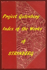 Cover of Index of the Project Gutenberg Works of August Strindberg