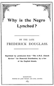 Cover of Why is the Negro Lynched?