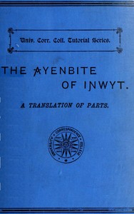 Cover of The Ayenbite of Inwyt (Remorse of Conscience) A Translation of Parts into Modern English