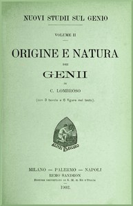 Cover of Nuovi studii sul genio vol. II (Origine e natura dei genii)