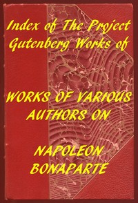 Cover of Index of the Project Gutenberg Works of Various Authors on Napoleon Bonaparte