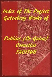 Cover of Index of the Project Gutenberg Works of Cornelius Tacitus