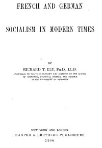 Cover of French and German Socialism in Modern Times