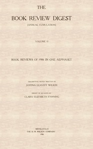 Cover of The book review digest, Volume 02, 1906