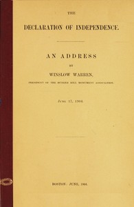 Cover of The Declaration of Independence: An Address
