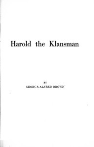 Cover of Harold the Klansman