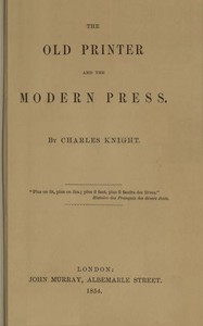 Cover of The Old Printer and the Modern Press