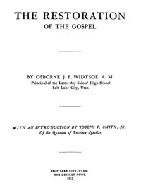 Cover of The Restoration of the Gospel