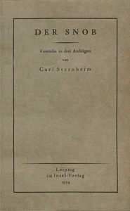 Cover of Der Snob Komödie in drei Aufzügen