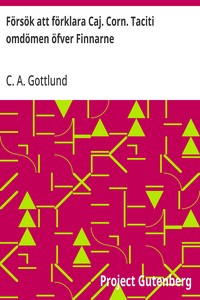 Cover of Försök att förklara Caj. Corn. Taciti omdömen öfver Finnarne