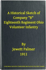 Cover of A Historical Sketch of Company "B," Eighteenth Regiment Ohio Volunteer Infantry Three Months Service