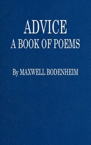 Cover of Advice: A Book of Poems