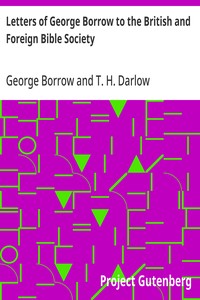 Cover of Letters of George Borrow to the British and Foreign Bible Society