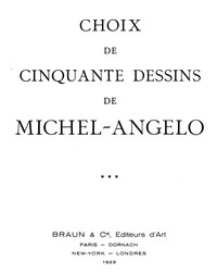 Cover of Choix de cinquante dessins de Michel-Angelo