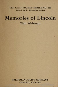 Cover of Memories of Lincoln