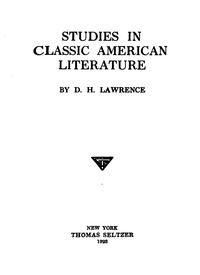 Cover of Studies in Classic American Literature