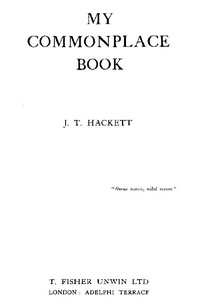 Cover of My Commonplace Book
