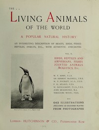 Cover of The Living Animals of the World, Volume 2 (of 2) A Popular Natural History