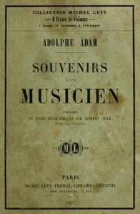 Cover of Souvenirs d'un musicien précédés de notes biographiques écrites par lui même