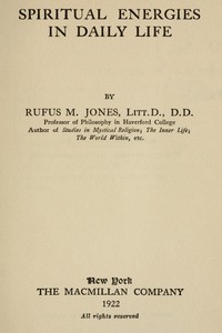 Cover of Spiritual Energies in Daily Life
