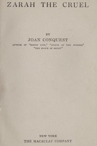Cover of Zarah the Cruel