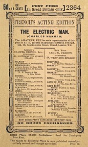 Cover of The Electric Man Being the One Act Version of the Three Act Farcical Comedy of the Same Name