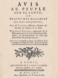 Cover of Avis au peuple sur sa santé ou traité des maladies les plus fréquentes