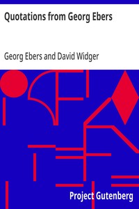 Cover of Quotations from Georg Ebers