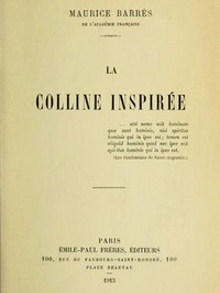 Cover of La colline inspirée