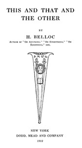 Cover of This and That and the Other